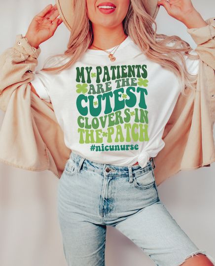 Discover St Patrick's Day NICU Nurse Shirt