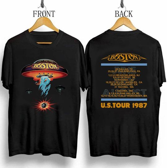 Discover Boston Band T-Shirt, Boston Rock Band Concert Tour Shirt