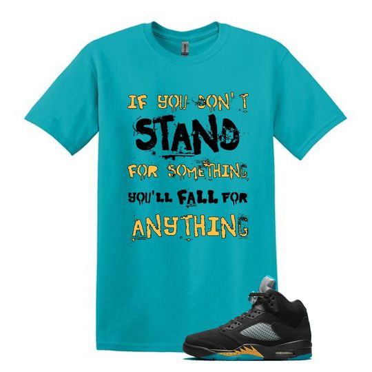 Discover Aquatone Taxi Jordan 5 Aqua University Tee