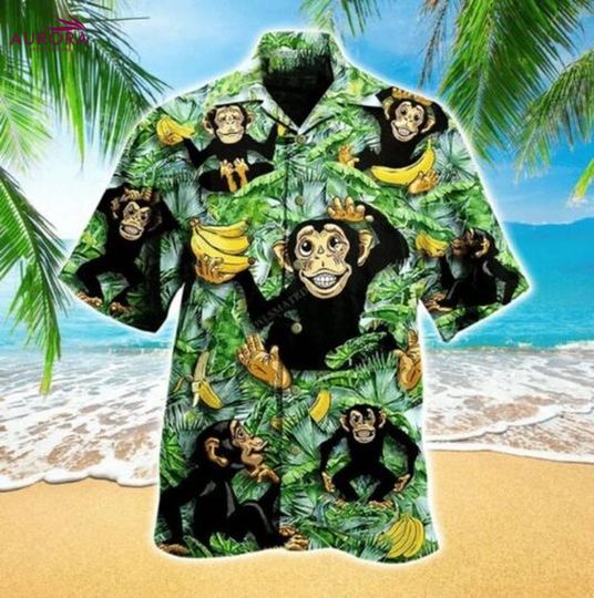 Discover Monkey Funny Hawaiian Shirt, Aloha Shirt, Hawaii Beach Shirt