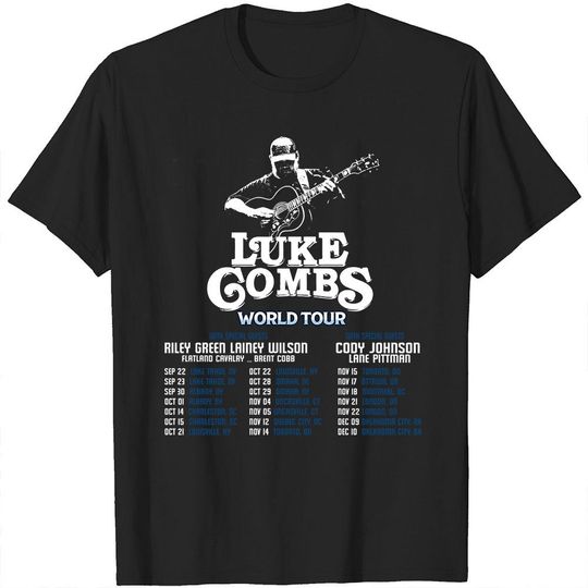 Discover L.uke C.ombs World Tour 2023 Shirt, Country Music L.uke C.ombs T-Shirt, Music Concert Shirt