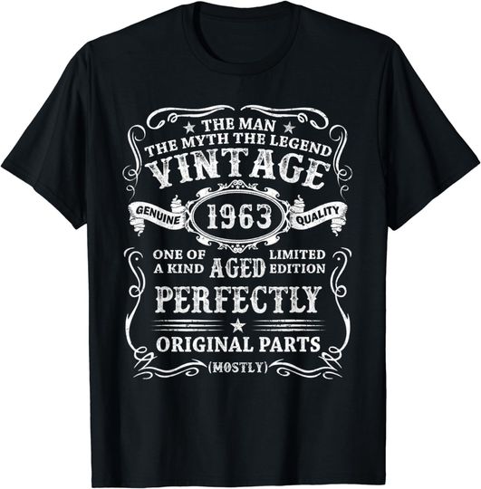 Discover Vintage 1963 Man Myth Legend 60th Birthday 60 Year Old Gifts T-Shirt