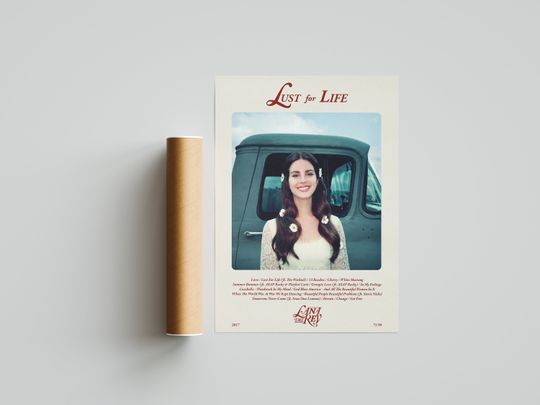 Discover Lana Del Rey 'Lust For Life' Album Poster
