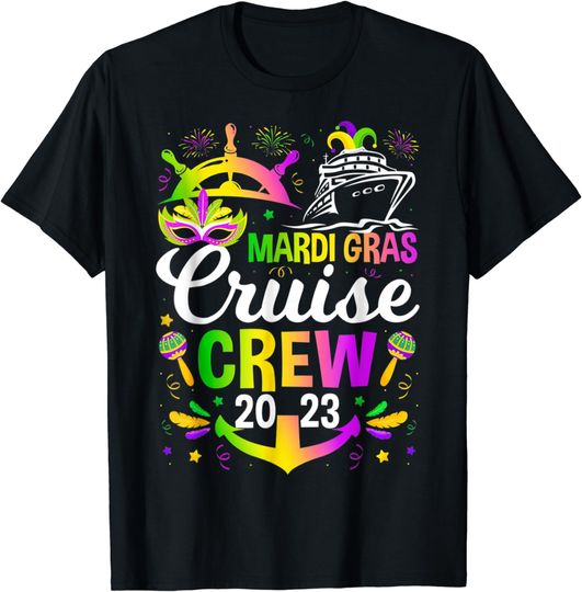 Discover Mardi Gras Cruise Crew 2023 Cruising Funny Festival Party T-Shirt