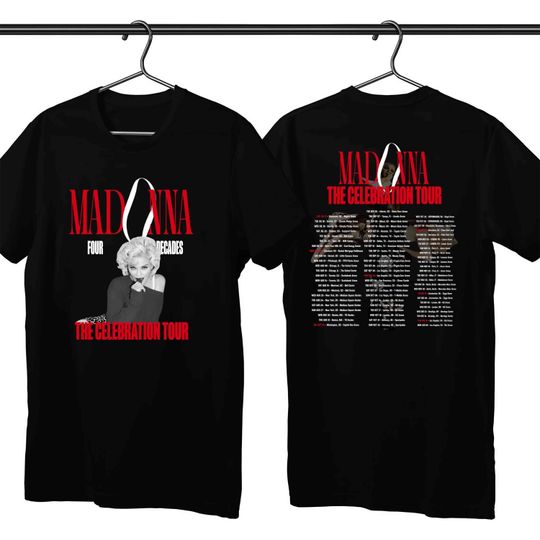 Discover Madonna The Celebration Tour 2023 Shirt, 2023 Madonna Four Decades Tour Shirt
