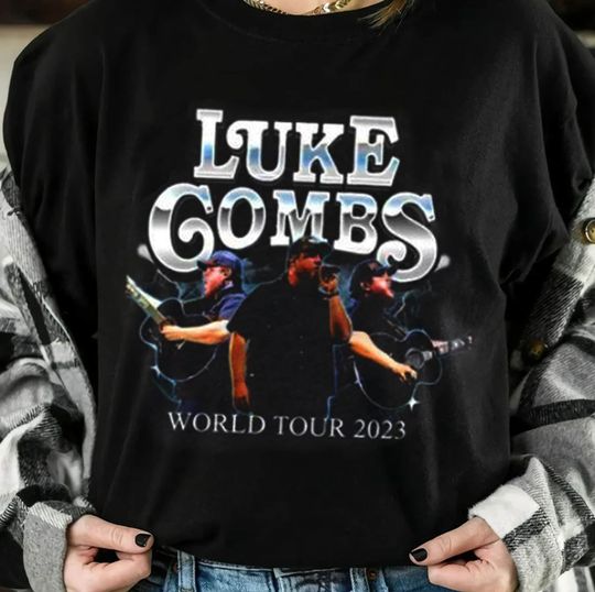 Discover Luke Combs World Tour 2023 Shirt, Country Music Luke Combs T-Shirt