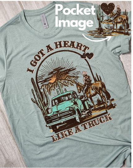 Discover Heart like a truck shirt