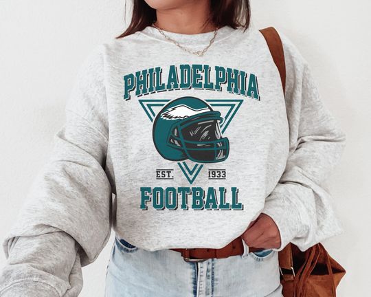 Discover Eagle Sweatshirt, Vintage Philadelphia Eagle Crewneck Sweatshirt