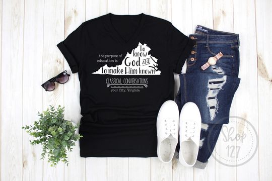 Discover To Know God and Make Him Known Virginia Shirt, Classical Conversations Shirt