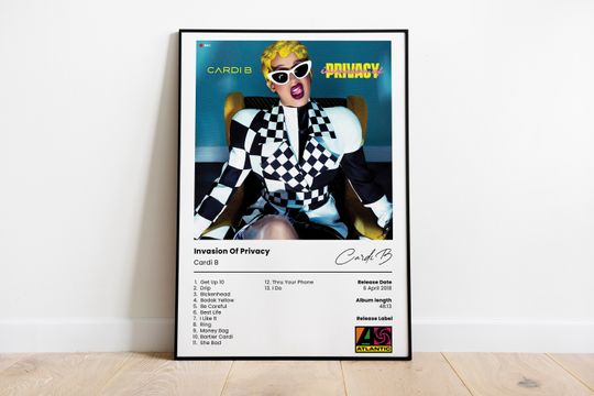 Discover Cardi B Poster, Invasion Of Privacy Album Cover Poster