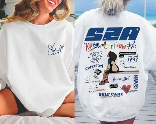 Discover SZA SOS Full Tracklist Hoodie, Vintage SZA Shirt, S.Z.A S.O.S Sweatshirt