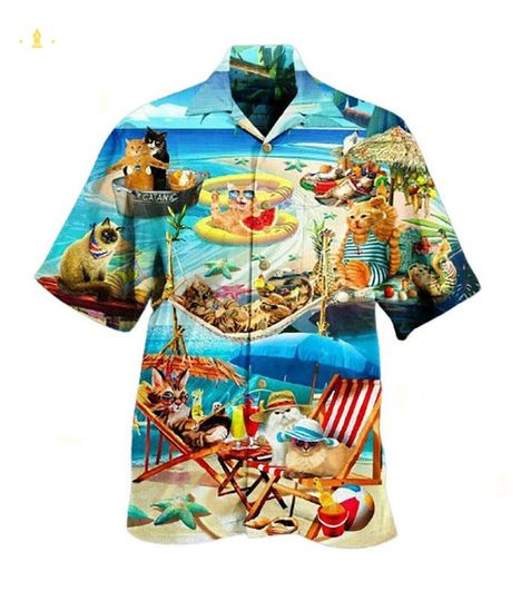Discover Cat Soft Beach Hawaiian Shirt