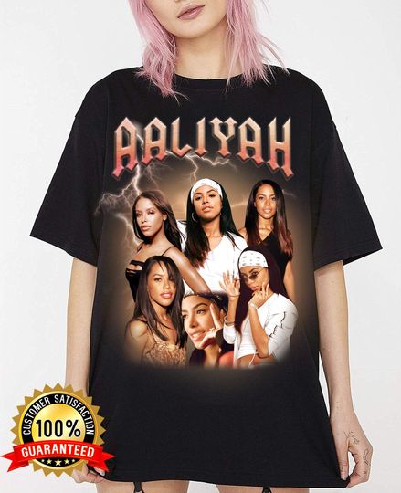 Discover Aaliyah Vintage T-Shirt, Aaliyah Pop And Hip Hop Vintage T-Shirt