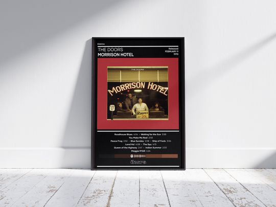 Discover The Doors Poster, Morrison Hotel Poster, Rock Music Poster