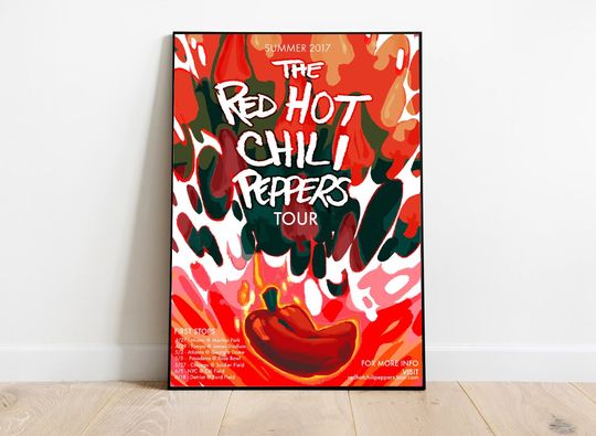 Discover Red Hot Chili Peppers Tour Poster \ Red Hot Chili Peppers Art