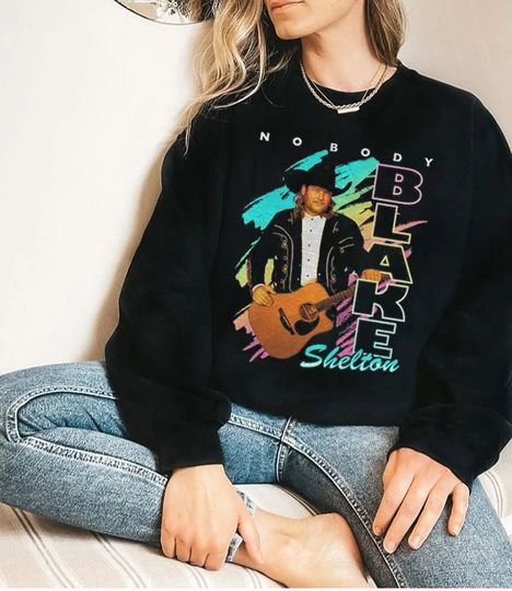 Discover Blake Shelton No Body Sweatshirt, Back to the Honky Tonk Tour 2023 Sweatshirt, Blake Shelton World Tour