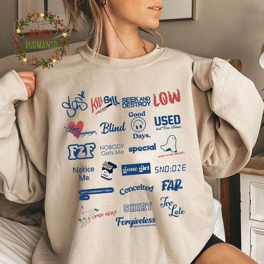 Discover SZA SOS Full Tracklist Sweatshirt, Vintage SZA Shirt, S.Z.A S.O.S Sweatshirt