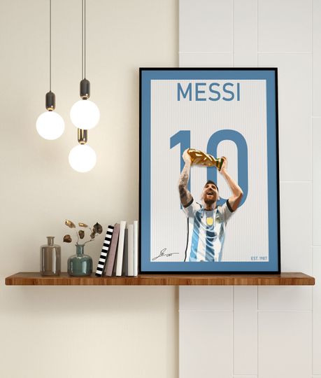 Discover Lionel Messi - Argentina - World Cup Winners 2022 - Glossy Poster Print - Football Poster