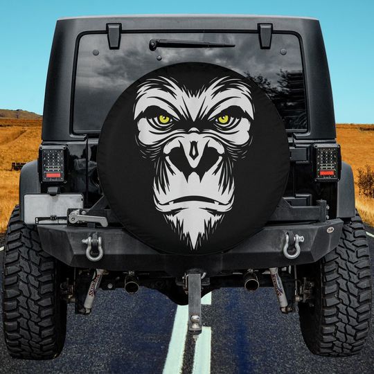 Discover Badass White Gorilla, Animal Novelty Spare Tire Cover