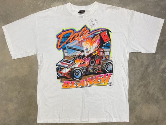 Discover Vintage 1999 Dale Blaney Holbrook Motorsports Autographed Sprint Car Tee