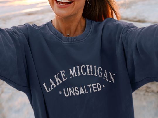 Discover Lake Michigan Sweatshirt , Michigan Beach