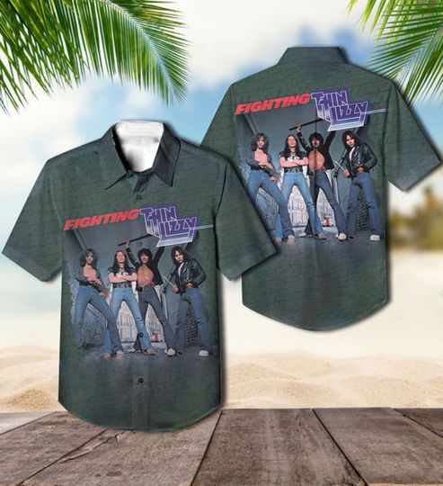 Discover Fighting Thin Lizzy Hawaiian Shirt, Music Hawaiian Shirt, Unisex