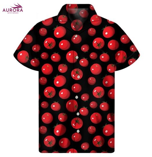 Discover Red Tomato Hawaiian Shirt Fruit Lover Beach Summer Vacation Men Women Tee