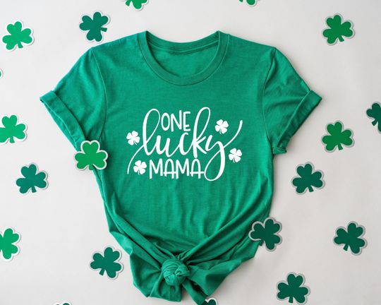 Discover One Lucky Mama Shirt, Women's St Patty's Shirt