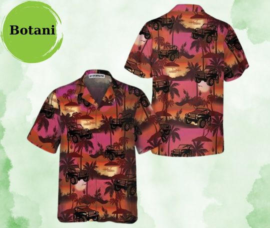 Discover Jeep Tropical Sunset Hawaiian Shirt - Gift for Beer Lovers