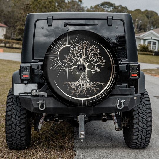 Discover Tree Of Life Sun Moon Spare Tire Cover