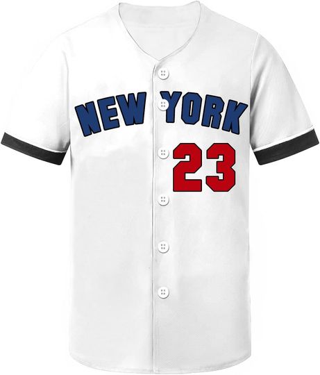 Discover New York 23 Printed Baseball Jersey NY Baseball Team Shirts
