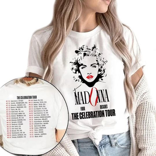 Discover Madonna The Celebration Tour 2023 Shirt | Ma-don.na Que.en of Pop Shirt