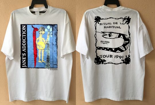 Discover 1991 Janes Addiction Ritual De Lo Habitual Alleged Tour T-Shirt, Jane's Addiction Shirt