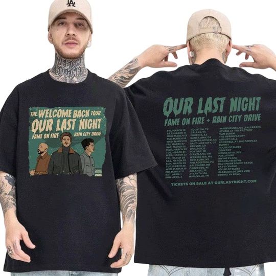 Discover Our Last Night Band Tour 2023 Shirt, The Welcome Back Tour 2023 Shirt