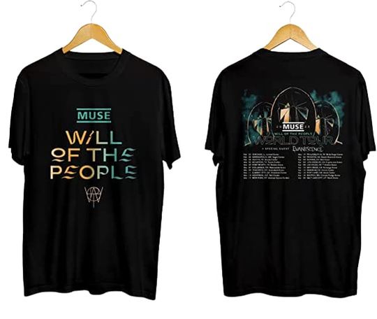 Discover The Muse World Tour 2023 Shirt Will Of The People, Band Hip Hop Shirt