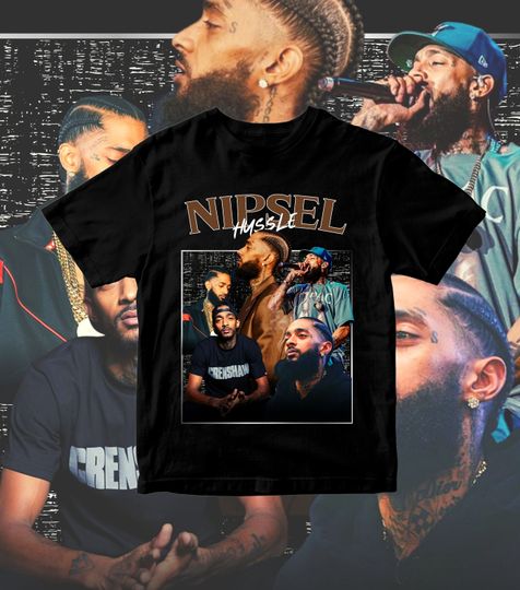 Discover NIPSEY HUSSLE Shirt  Rapper, 90s Vintage, Bootleg Tee Shirt