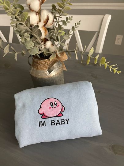 Discover Kirby Im Baby Embroidered Sweatshirt