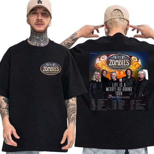 Discover The Zombies 2023 Uk Tour Shirt, Rock Band Shirt, Rock Tour Gift
