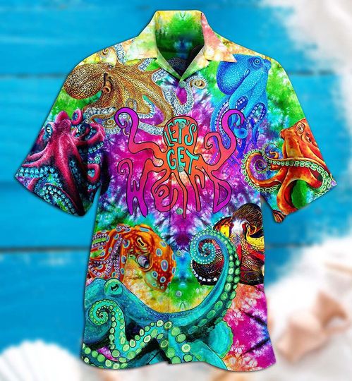Discover Hippie Let's Get Octopus Hawaiian Shirt