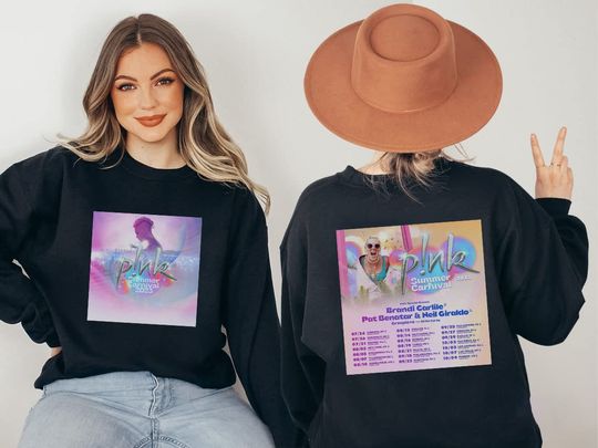 Discover Pink Summer Carnival Tour 2023 Double Sweatshirt, Summer Carnival 2023 Tour