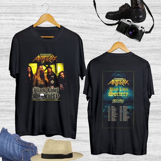 Discover 40th Anniversary Anthrax Black Label Society T-Shirt