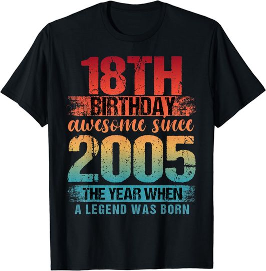 Discover Vintage 2005 Limited Edition 2005 18 years old 18th Birthday T-Shirt