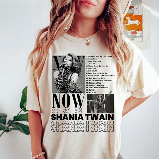 Discover Vintage Shania Twain Shirt - Nostalgic Concert Merchandise