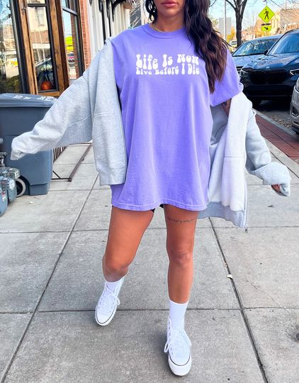 Discover , Life Is Now, Womens Tshirt, Womens Tee, Trendy, Oversized