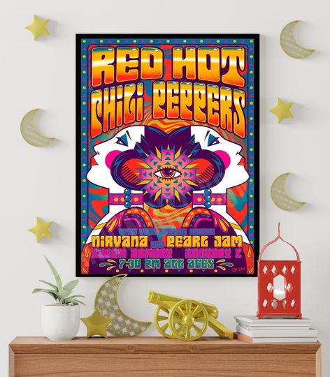 Discover Red Hot Chili Peppers Concert Poster/ Concert Poster