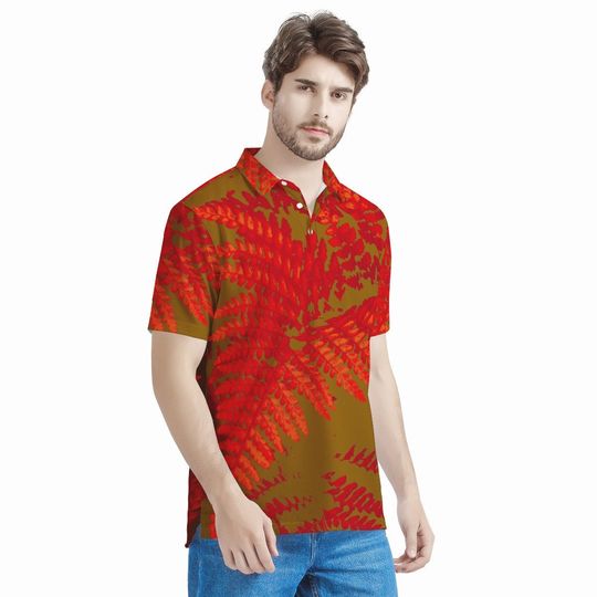 Discover Palapalai In Red Aloha Polo Shirt