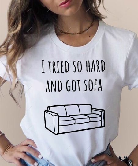 Discover I Tried So Hard and Got Sofa T-Shirt, Funny Linkin Park Parody Shirt