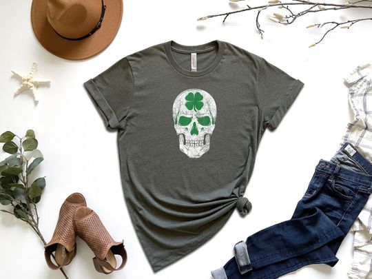 Discover St Patricks Day Skull Shirt
