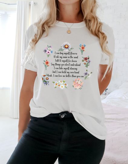 Discover Miley Cyrus Flowers Lyrics Graphic T Shirt