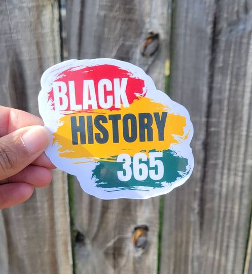 Discover Black History 365 Waterproof Sticker